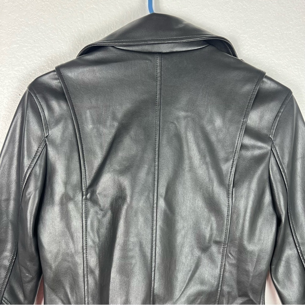 Mango faux leather biker jacket size S - Picture 8 of 9